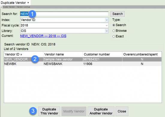 Acq duplicate vendor part 1