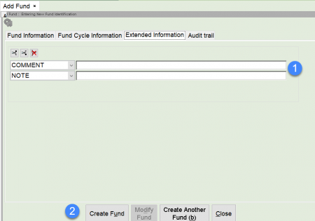 acquisitions extended information tab