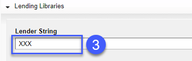 Enter OCLC symbol of lender