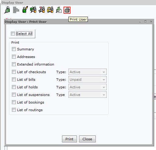 WorkFlows print user selection