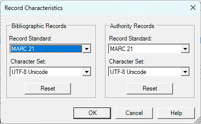 RecordCharacteristics