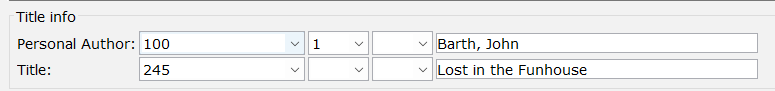 Screen shot of title info in client