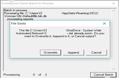 OCLC overwrite