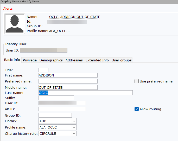 Out-of-state user example