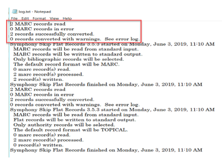 Review log batch export