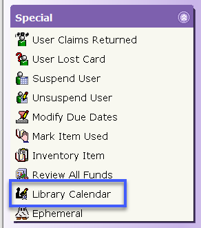 Library Calendar Wizard 
