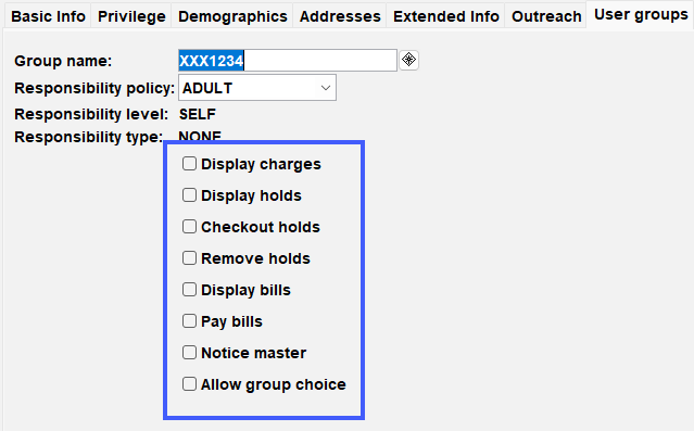 User groups