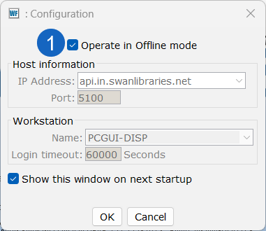 Screen shot of software launch screen